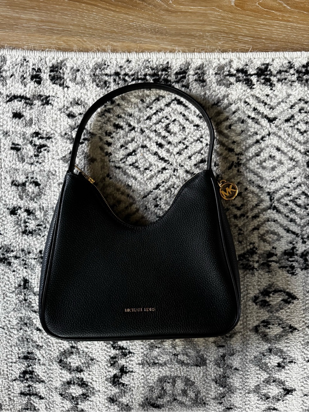 Michael Kors Black Pebbled Leather Shoulder Bag